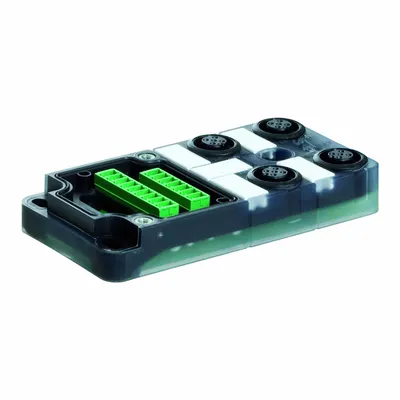 MURRELEKTRONIK Distribution Box: EXACT12, 4 Ports, 4 Pole M12 Female - Passive Sensor Junction Blocks without Homerun Cable