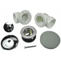AB&A Waste and Overflow Kit: Plastic, 1 1/2 in Overall Dia, 2 1/2 in Overall Ht, Push and Pull (MPN 60354)