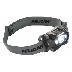 PELICAN headlamp delivers 289 lumens maximum brightness with a beam distance of 101 meters and up to 11 hours run time. Features three light output modes and is powered by three included AAA batteries. Suitable for hands-free illumination in industrial settings such as maintenance, inspection, and repair tasks.