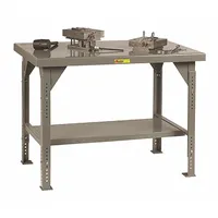 LITTLE GIANT Workbench: Adj Ht, Steel, 72 in x 30 in, 10,000 lb Overall Load Capacity, Gray (MPN WW3072-ADJ)