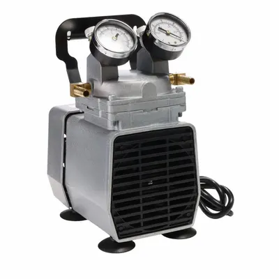 GAST Compressor/Vacuum Pump: 1/8 hp, 115V AC, 25.5 in Hg Max Vacuum - Diaphragm Combination Compressor & Vacuum Pumps