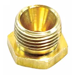 Replacement burner orifice for HVAC gas burners. Controls gas flow to maintain proper combustion in heating systems. Compatible with YORK equipment.