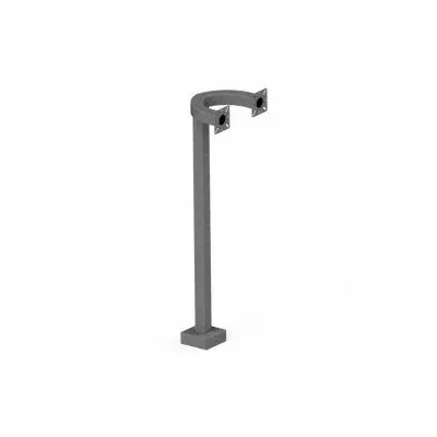 PEDESTAL PRO Dual Head Pedestal: 42 in Overall Ht, Black, Pedestal, 10 in x 12 in - Pedestals for Gate Operators
