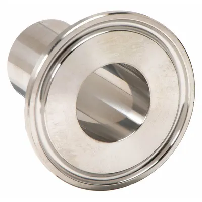 MAXPURE Sanitary Fitting Ferrule: Clamp Ferrule, 1/2 in OD Size, Clamp - 316 Stainless Steel Sanitary Tube Fittings