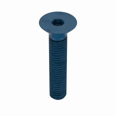 METRIC BLUE Socket Flat Head Screw: M3x0.50 Thread Size, 16 mm Lg, Flat, Blue Phosphate - Flat Head Socket Cap Screws