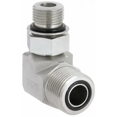AEROQUIP Hydraulic Hose Adapter: 1 1/4 in x 1 1/4 in Fitting Size, Male x Male, ORS x ORB - ORS-to-ORB Steel Hydraulic Hose Adapters