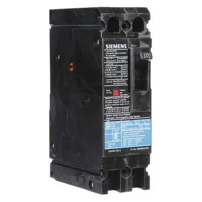 Siemens Molded Case Circuit Breaker: 100 A Amps, 18kA at 480V AC, Fixed, Load Side Lug - ED-Frame Siemens Molded Case Circuit Breakers