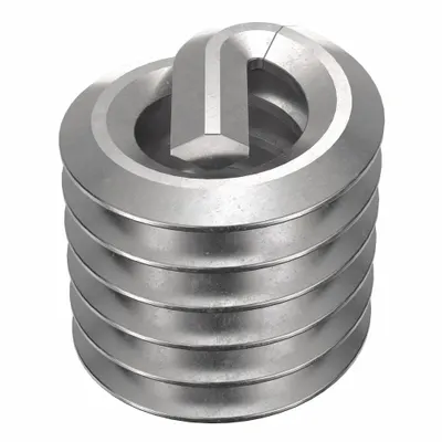 HELI-COIL Helical Insert: Tanged Tang Style, Free-Running, #4-40 Thread Size, Plain - Free-Running Tanged Helical Inserts
