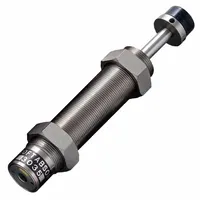 This industrial shock absorber from BANSBACH is constructed from steel and rated for a force of 47.1 N. It is used to decelerate and dampen impact forces in applications such as automation, packaging, and material handling systems