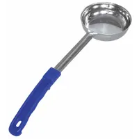 CRESTWARE Portion Controller: 8 oz Capacity, Stainless Steel, Solid, Blue, 15 in Overall Lg, Plastic (MPN SPO8)