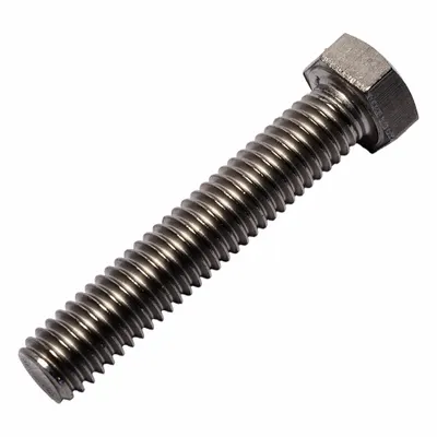 ALLIED TITANIUM Hex Head Cap Screw: Titanium, Grade 2, Plain, 3/8"-16, UNC, 2 in lg, Fully Threaded - Titanium Hex Head Cap Screws