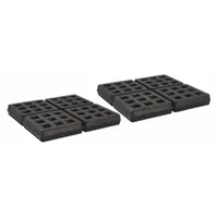 MASON Vibration Isolator Pad: Neoprene, Waffle Pad Top, 6 in Lg, 6 in Wd, 3/4 in Ht, 2 PK