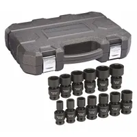 GEARWRENCH Socket Set: 3/8 in Drive Size, 1/2 in to 1 1/4 in Socket Size Range, Manganese Phosphate (MPN 84938N)