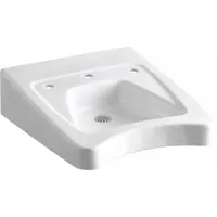 MORNINGSIDE Wheelchair Bathroom Sink: Morningside™, White, Vitreous China, 27 in Overall Lg, Ceramic (MPN K-12634-0)