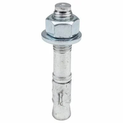 RED HEAD Steel Wedge Anchor, 3/4 in Dia, 3/4"-10 Thread, Zinc Plated, 10 PK - Steel Wedge Anchors