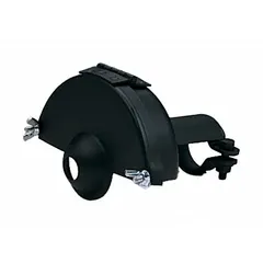 Wheel guard designed for use with die grinders, providing operator protection during material removal applications. Suitable for cut-off wheels in grinding and cutting tasks. Compatible with specific Metabo die grinder models.