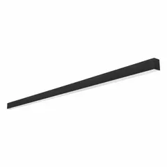 Architectural LED suspended light with selectable color temperatures (3000K/3500K/4000K). Delivers 9800 lumens at 98 W. Operates on 120 to 347V AC. Nominal length 8 ft, width 8 7/8 in. Suitable for commercial and industrial spaces requiring uniform overhead illumination.