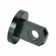 Clevis-style base attachment for hydraulic cylinders, designed for 15 ton capacity models. Overall length 2.87 in. Provides a pivoting mounting interface for applications such as presses and material handling equipment.
