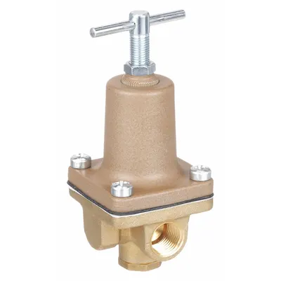 Watts Water Pressure Regulator: FNPT x FNPT, 3/8 in Pipe Size, Brass, 1 psi to 25 psi - Standard Capacity Water Pressure Regulators