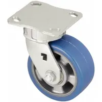 APPROVED VENDOR Plate Caster: Debris-Resistant, Swivel, Polyurethane, 4 15/16 in Wheel Dia, Ball (MPN P25S-ALBS 127K-14)