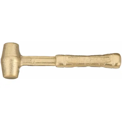 AMERICAN Bronze Mallet: Aluminum Handle, Ribbed Grip, 1/2 lb Head Wt, 1/2 in Dia - Bronze Mallets