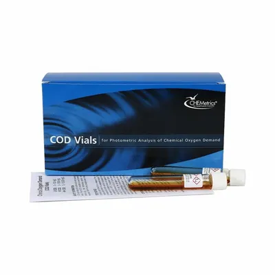 CHEMETRICS Water Quality Test Kit: Chemical Oxygen Demand, 0 to 15,000 ppm, 24 Tests - Water Quality Test Kits