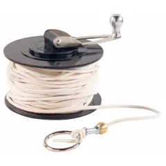 This 110 ft replacement line is made of polysynthetic material for use with KESON chalk line reels. It is suited for construction and layout tasks requiring straight reference lines on floors, walls, or ceilings.