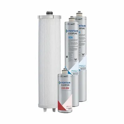 EVERPURE Water Filter Cartridge Kit: 0.5 micron, 7.5 gpm, 20 5/16 in Overall Ht - Quick Connect & Cartridge Kits for Multi-Purpose Water Filter Systems