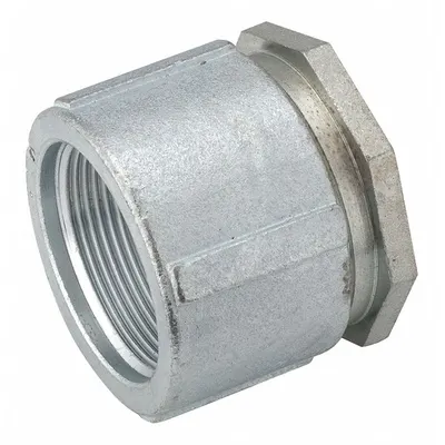 RACO Threaded Coupling - Three-Piece: Iron, 3 1/2 in Trade Size, 3 1/2 in Overall Lg - Three-Piece Threaded Couplings