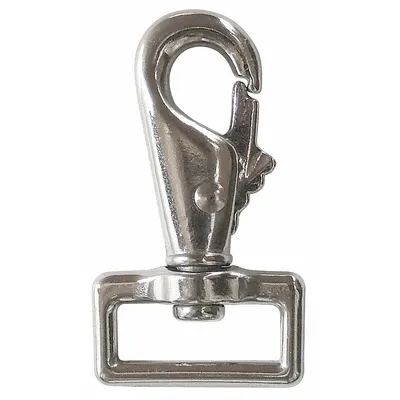 LUCKY LINE PRODUCTS Light Duty Spring Snap, Solid Gate, Zinc, 3/16 in Opening - Light Duty Spring Snaps