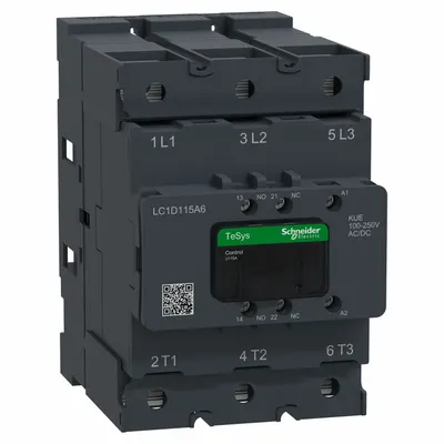 SCHNEIDER LC1D115A6KUE Non-Reversing IEC Contactor - Non-Reversing IEC Contactors