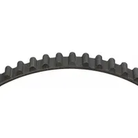 This DAYCO belt serves as both a timing belt and a metric V-belt, with an effective length of 1,124 mm and fiberglass reinforcing cord. It is used in automotive engines to synchronize camshaft and crankshaft rotation for precise valve timing. The belt has 0 ribs and is identified by industry number 95140