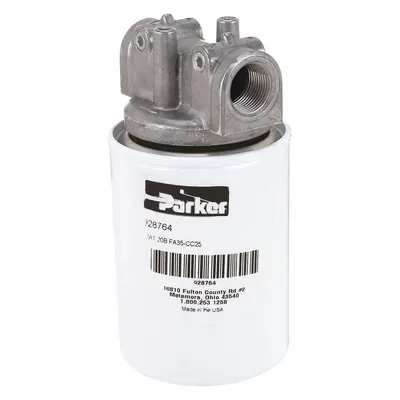 Parker Hydraulic Spin-on Filter: 20 gpm Max. Flow, 150 psi Max. Pressure - Single Head Return Line Hydraulic Filters