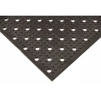 Antifatigue Mat: Antimicrobial, 3 ft x 8 ft, 3/8 in Thick, Raised Nubs, Black, Natural Rubber (MPN T23S0038BL)