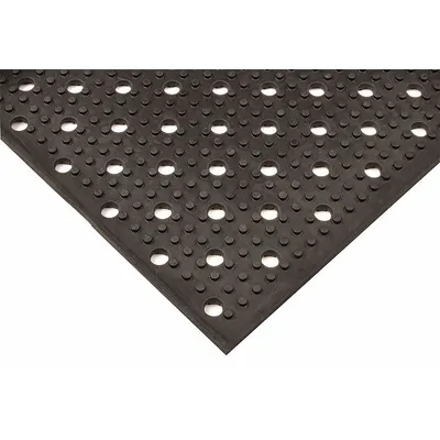 NOTRAX Antifatigue Mat: Antimicrobial, 3 ft x 8 ft, 3/8 in Thick, Raised Nubs - Antimicrobial Drainage Mats