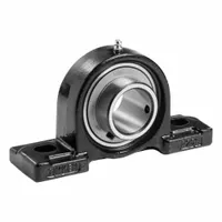 TIMKEN Pillow Block Bearing: 2 1/8 in Bore, Cast Iron, Set Screws, 2 1/2 in Shaft Ht, 250°F Max Temp (MPN UCP211-34)