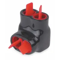 BLACKBURN Multitap Connector: 2 Port, Single-Sided Entry, 14 AWG – 4 AWG Wire Size, Black (MPN AMTC4)