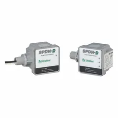 External surface-mount surge protective device (SPD) for single-phase 240V AC systems. Polycarbonate enclosure with LED status indicator. Provides coordinated protection across L-N, N-G, and L-G modes with voltage protection ratings of 1200V (L-N), 1200V (N-G), and 2000V (L-G) in a 4X configuration. Maximum continuous operating voltage 350V AC.