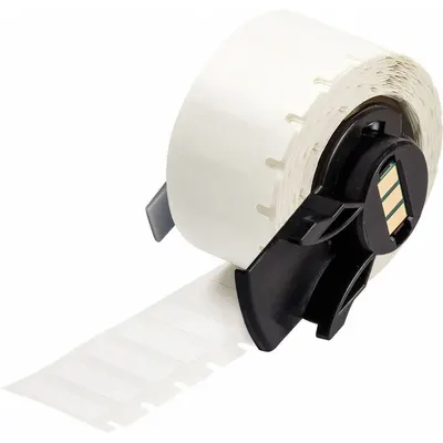 BRADY M6-10-473 Precut Label Roll, 3/4 in x 1/4 in, Polyester, White Gloss - Brady Precut Label Rolls