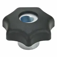 JW WINCO Quick Release Hand Knobs: 7 Point, Plastic w/ Steel Thread, M12 Thread, 36 mm Thread Lg (MPN 6336.3-63-M12)