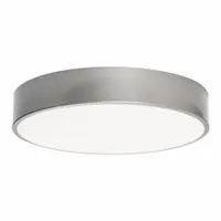 LED Flush Mount: 14 in Dia, Satin Nickel, 2 1/2 in Ht, 1,800 lm, 2700K/3000K/3500K/4000K/5000K, 26 W (MPN BAYF14LAJUDSN)
