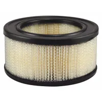 Round engine air filter with axial seal. Overall height 3 1/32 inches. Designed for use in Allmand vehicles to remove airborne contaminants from intake air