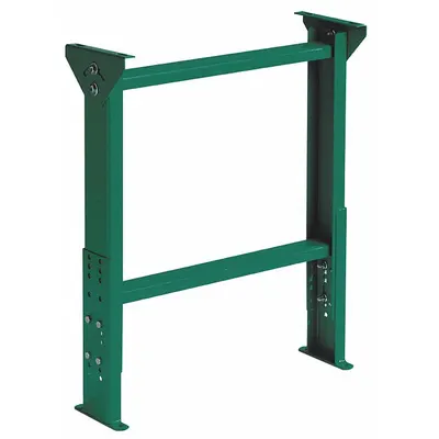 ASHLAND CONVEYOR Conveyor Support Stand: For 31 in Between Frame Wd, 17 1/8 in Min. Ht, Steel - Permanent Mount H-Style Conveyor Support Stands