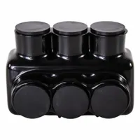 POLARIS Multitap Connector: 3 Port, Double-Sided Entry, 6 AWG – 350 kcmil Wire Size, Black (MPN IPLD350-3B)