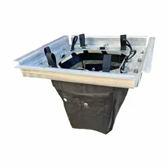 This adjustable-frame insert street drain filter from ULTRATECH measures 2 inches in length, 2 inches in width, and 1 1/2 inches in height. It is designed to capture debris from stormwater runoff, helping to prevent clogging in drainage systems and protect downstream infrastructure. The adjustable frame allows for a custom fit into street drain inserts.