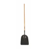 AMPCO Non-Sparking Scoop Shovel: Non-Sparking, 2 Ribs, Aluminum-Bronze Alloy, 14 in Blade Wd, Yellow (MPN S-79FG)