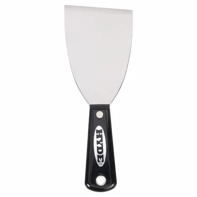 HYDE Scraper: Bld. Mat. Carbon Steel, Hdl. Mat. Nylon, Stiff, Bent Bld. Shape - Standard Scrapers