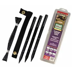APPROVED VENDOR Tree Stake Kit, 15 in, Plastic, Black (RS15)