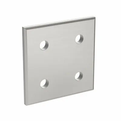 FATH INC. Joining Plate: Square Flat Plate, 40 Series, 76 mm x 76 mm x 6 mm, For 8 mm Slot Wd - Plate Connectors
