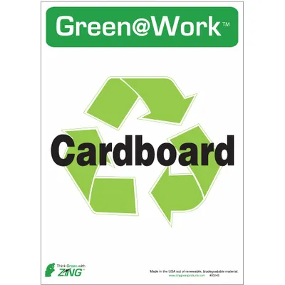 ZING Social Distancing Adhesive Sign: Plastic, Adhesive Sign Mounting, Not Retroreflective - Green@Work: Cardboard Signs
